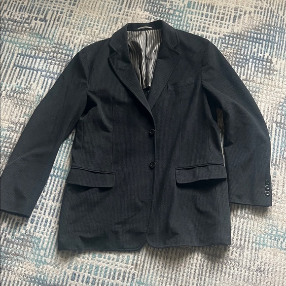 Armani Collezioni Charcoal Textured Blazer Jacket Men’s 56R/46R Tailored